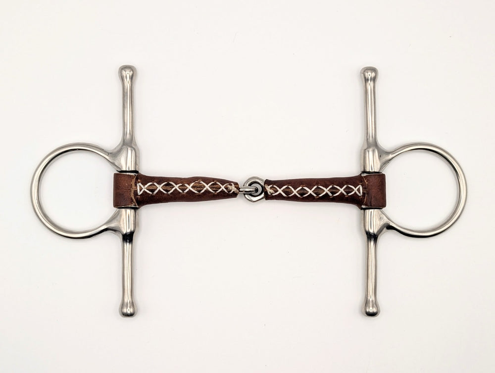 Full Cheek Leather Covered Single Joint Snaffle