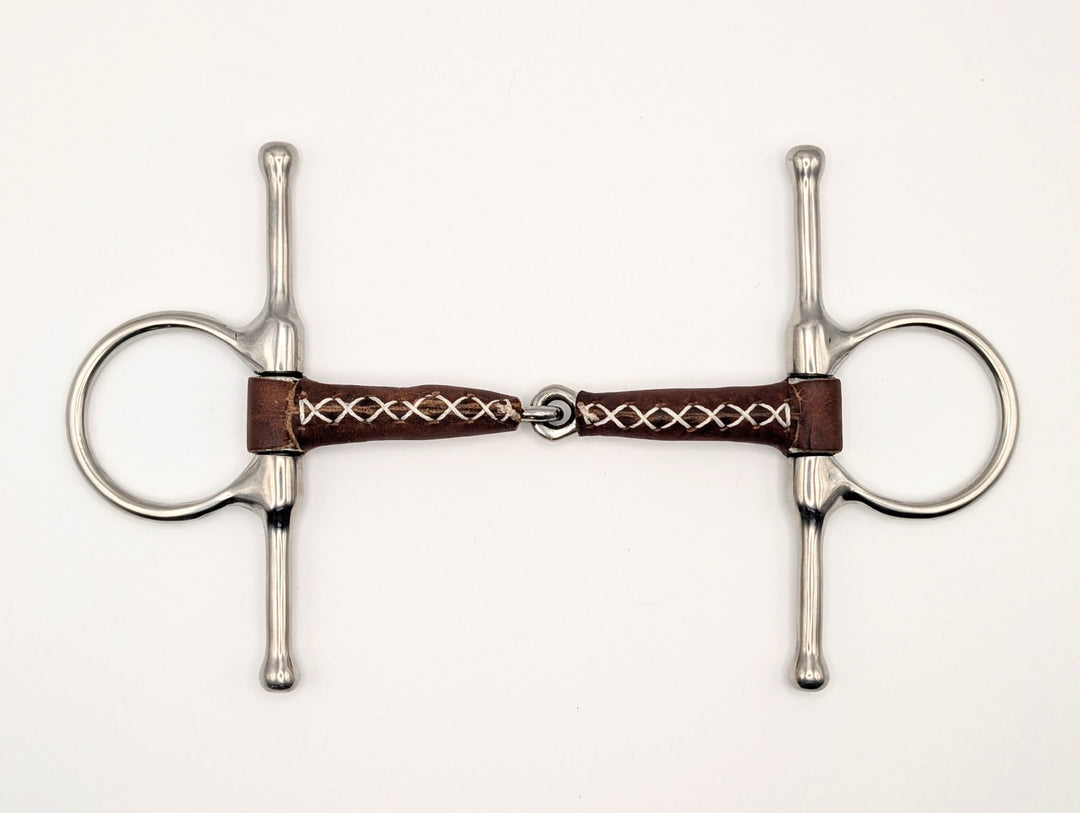 Full Cheek Leather Covered Single Joint Snaffle