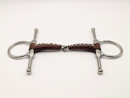 Full Cheek Leather Covered Single Joint Snaffle