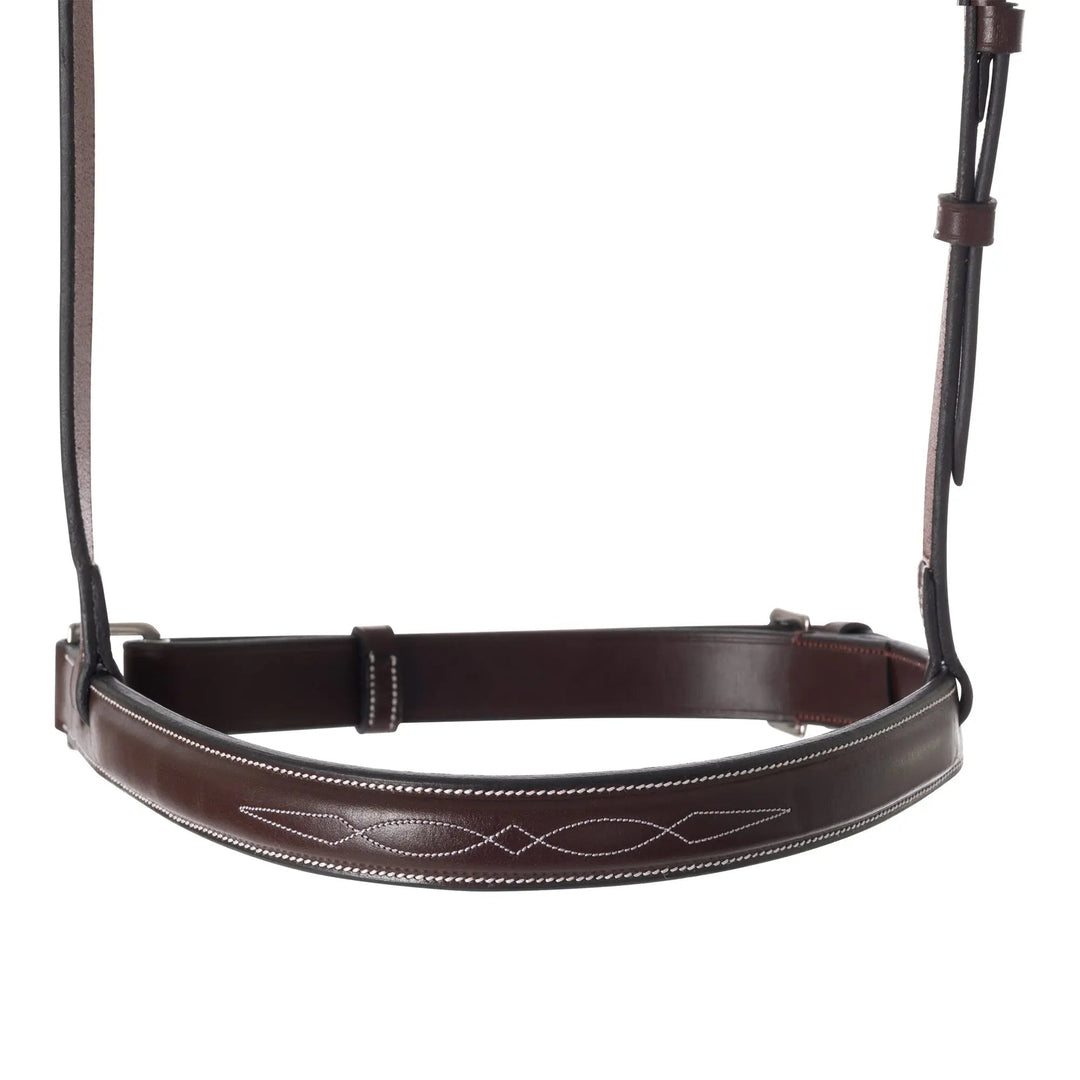 Huntley Equestrian Fancy Stitched Raised Crank Noseband