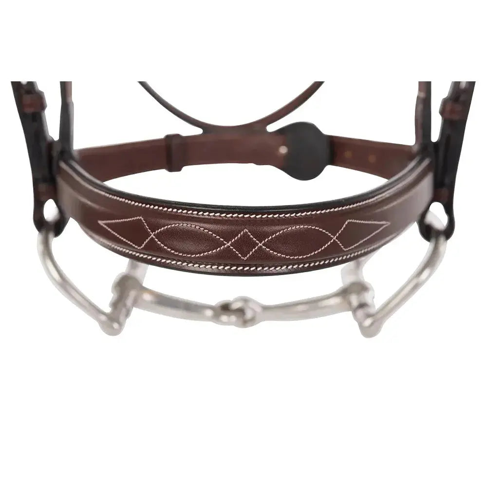 Huntley Equestrian Sedgwick Fancy Stitched Square Raised Hunter Bridle with Reins