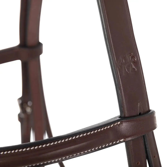 Huntley Equestrian Sedgwick Fancy Stitched Square Raised Hunter Bridle with Reins