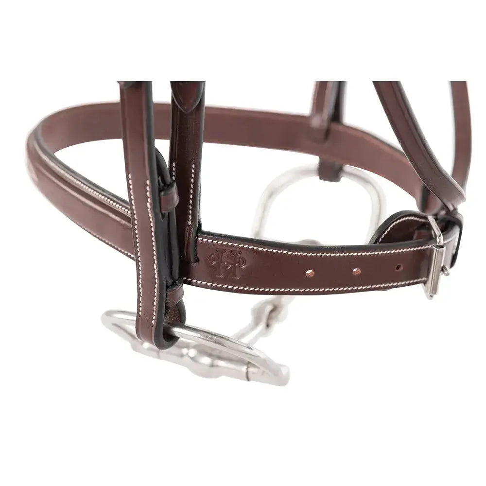 Huntley Equestrian Sedgwick Fancy Stitched Square Raised Hunter Bridle with Reins