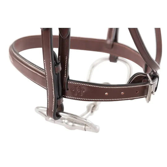 Huntley Equestrian Sedgwick Fancy Stitched Square Raised Hunter Bridle with Reins