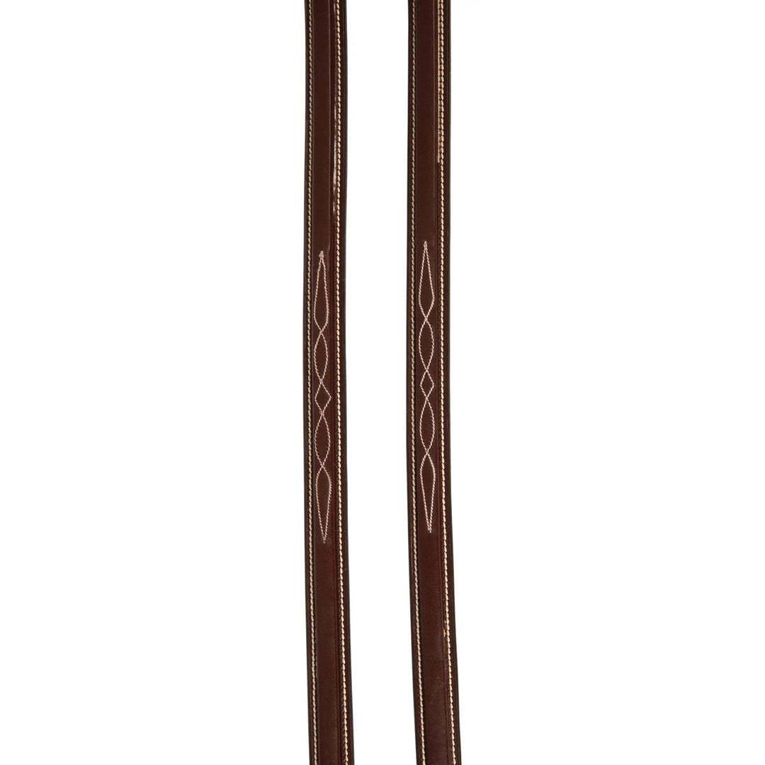 Huntley Equestrian Sedgwick Fancy Stitched Square Raised Laced Reins