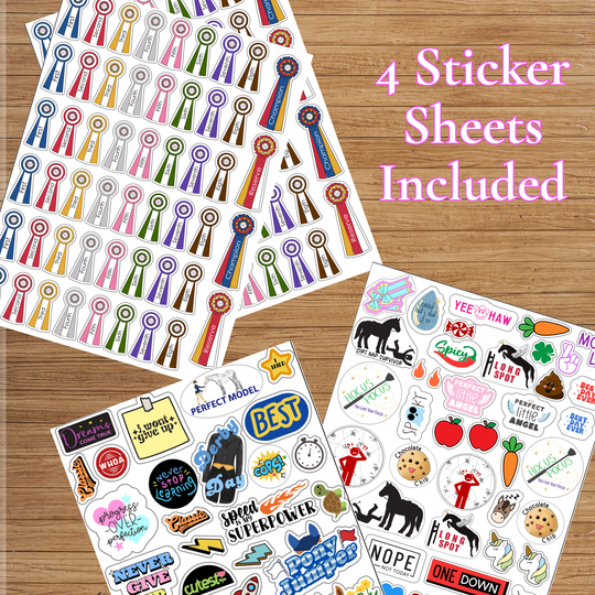 Pandaponyium Horse Show Journal with Sticker Sheets
